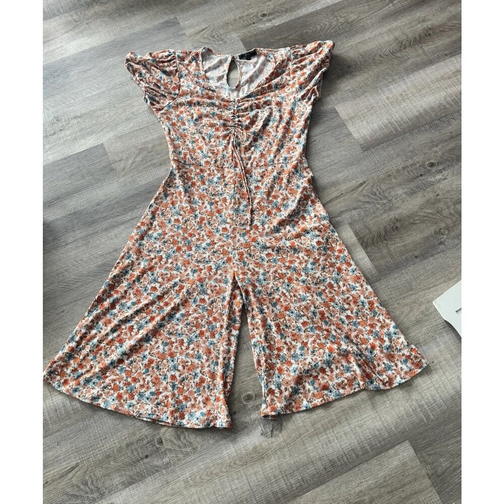 Vibe Sportswear Pink/Orange Floral Wide Leg Romper !!90s/y2k!! Size 1x